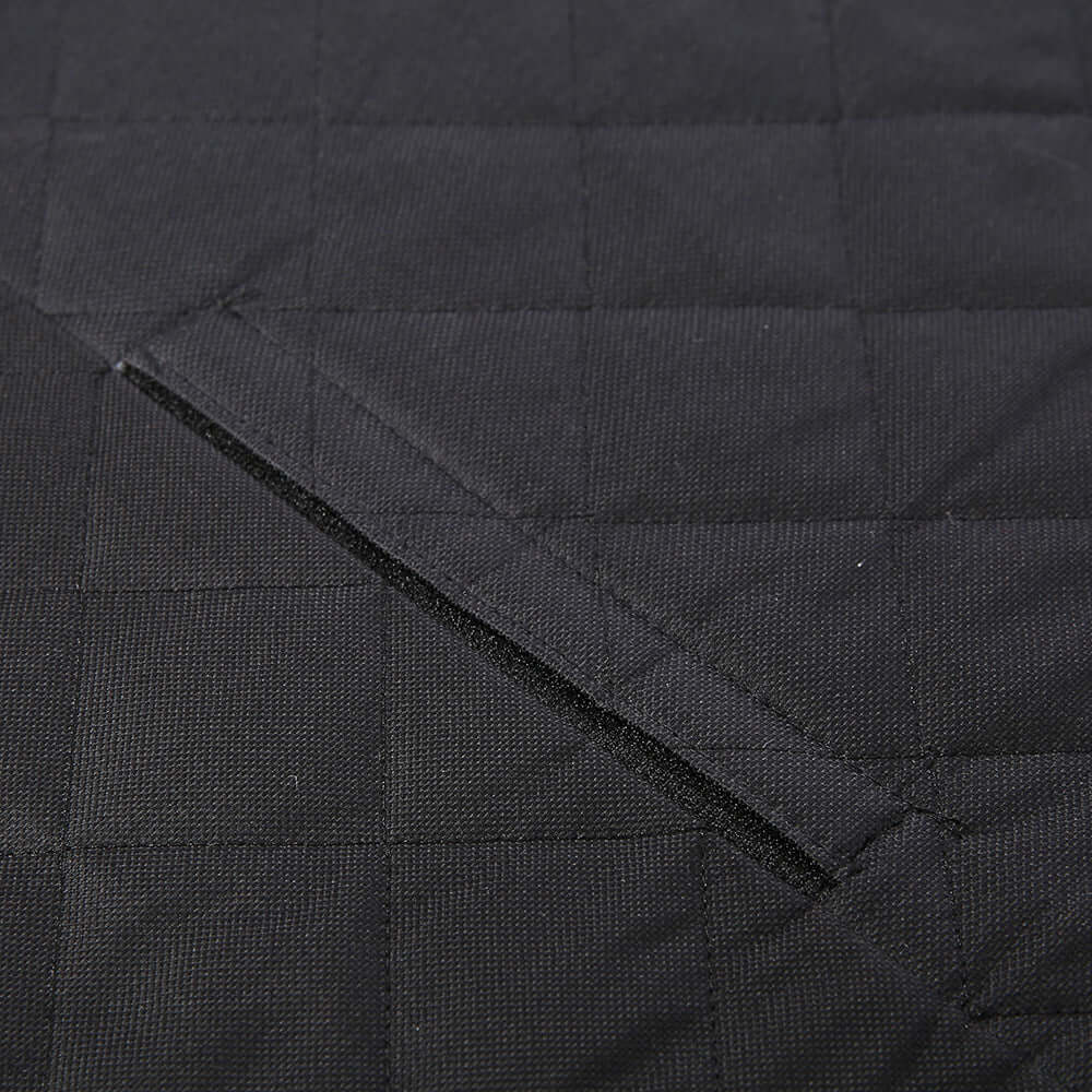 Close-up of Bark Bliss waterproof and scratch-resistant fabric, designed to protect car seats from dirt, fur, and spills.