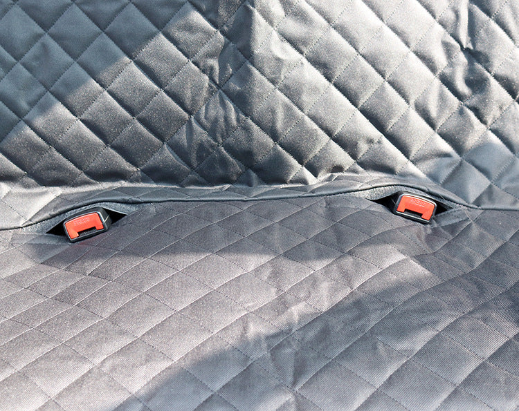 Breathable mesh view window in dog car seat cover