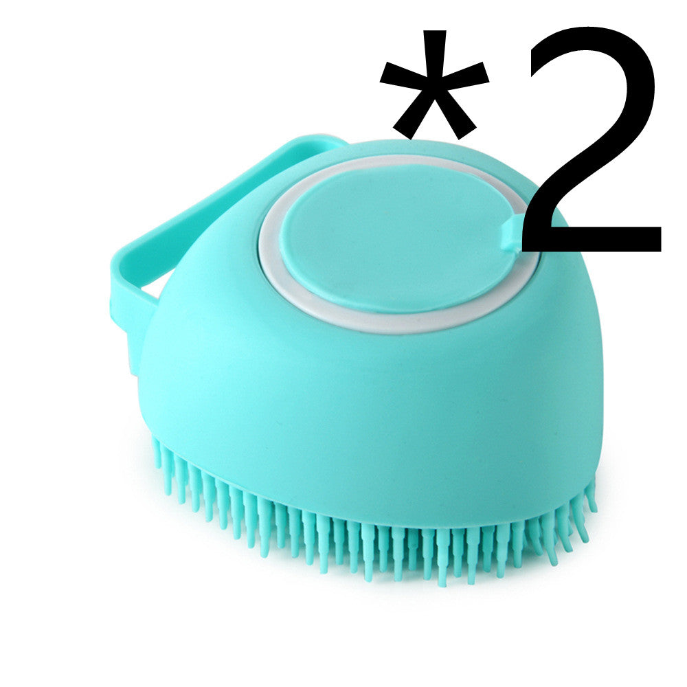 Silicone dog bath massage brush for pet grooming