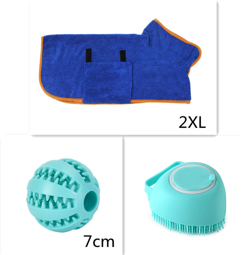 Compact and easy-to-store silicone dog grooming brush