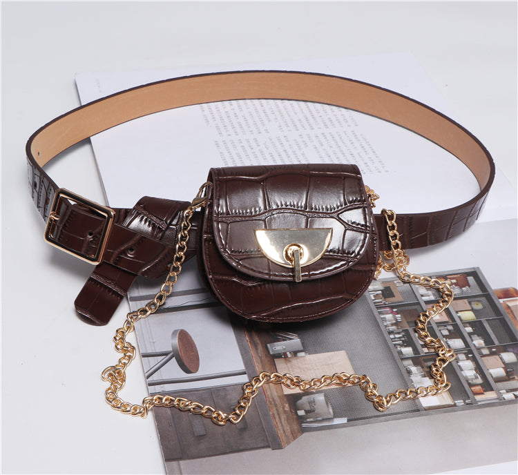 Detachable belt and chain pouch