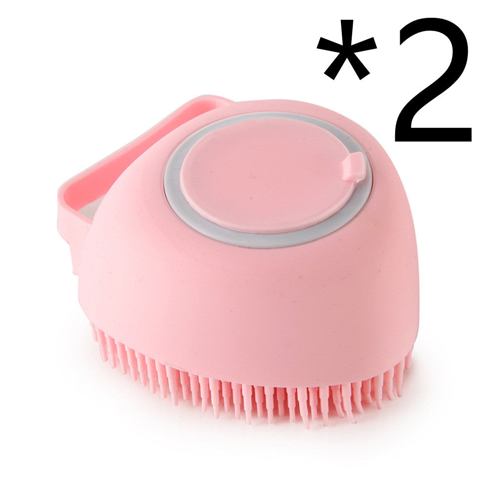 Silicone dog bath massage brush for pet grooming