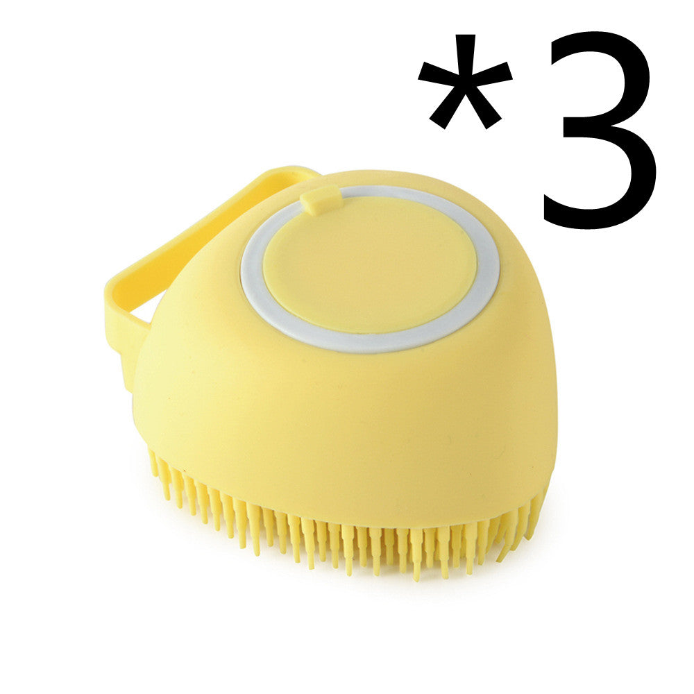 Silicone dog bath massage brush for pet grooming