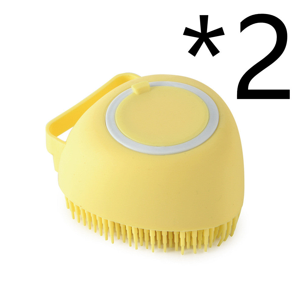 Silicone dog bath massage brush for pet grooming