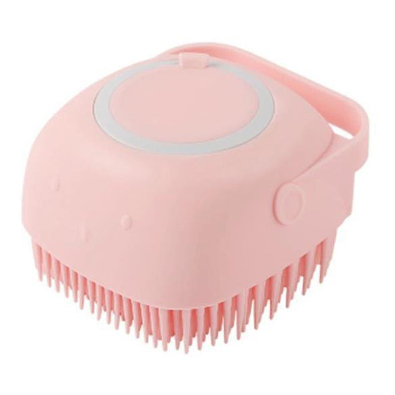 Silicone dog bath massage brush for pet grooming