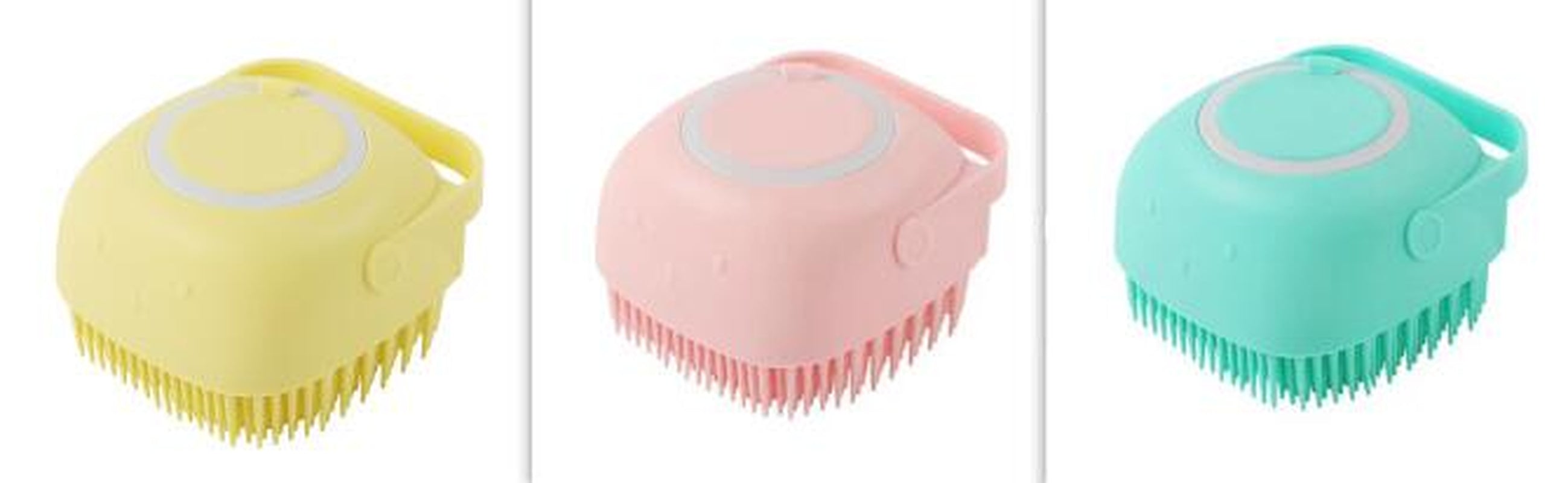 Multiple color options of silicone pet grooming brush