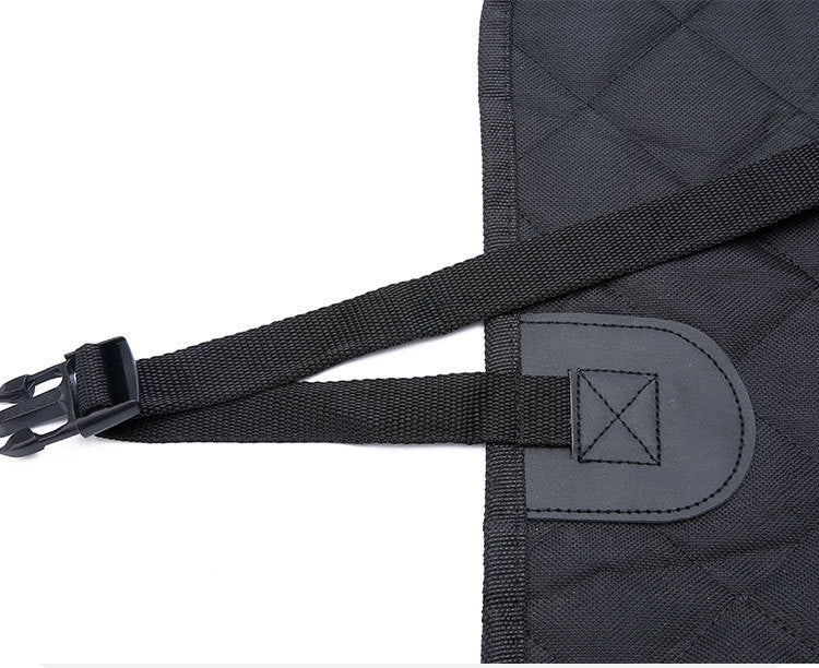 Breathable mesh view window in dog car seat cover