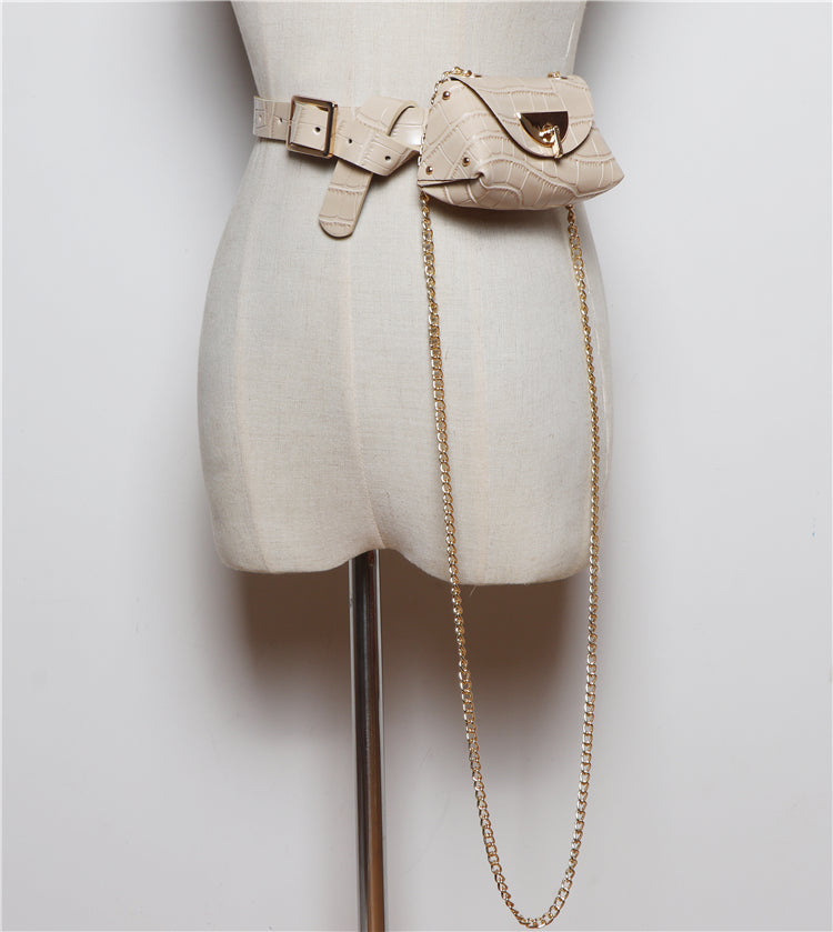 Detachable belt and chain pouch