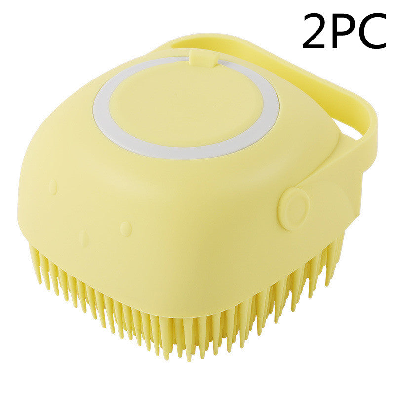 Silicone dog bath massage brush for pet grooming