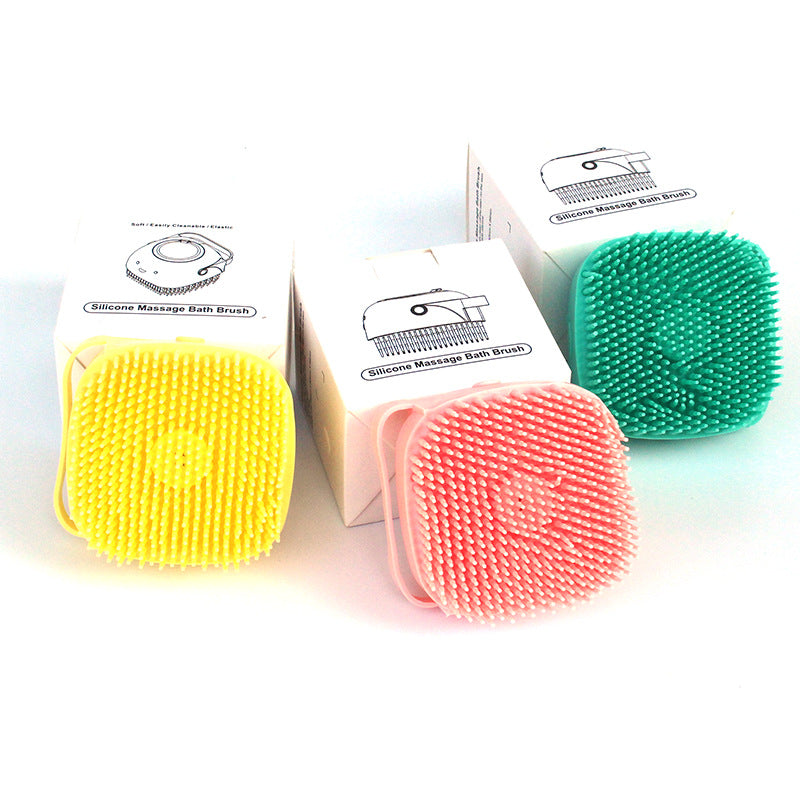 Compact and easy-to-store silicone dog grooming brush