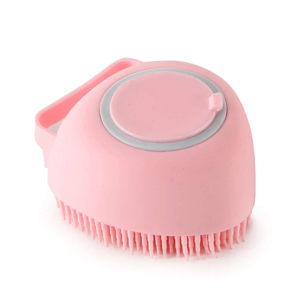 Bark Bliss Silicone Dog Bath Massage Brush – soft silicone grooming tool for gentle pet bathing and shedding control.