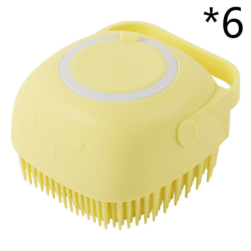 Silicone dog bath massage brush for pet grooming