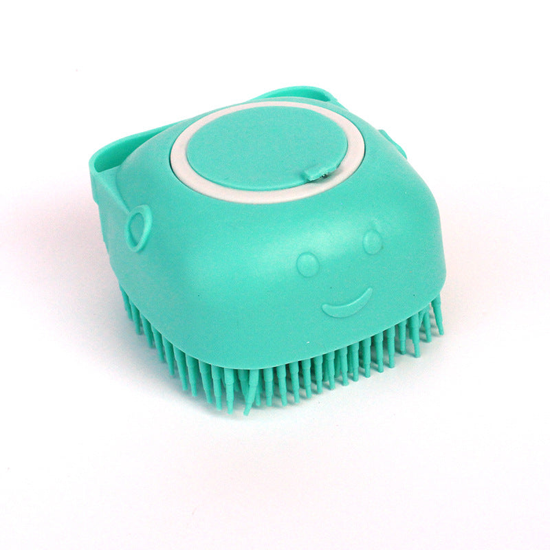 Silicone dog bath massage brush for pet grooming