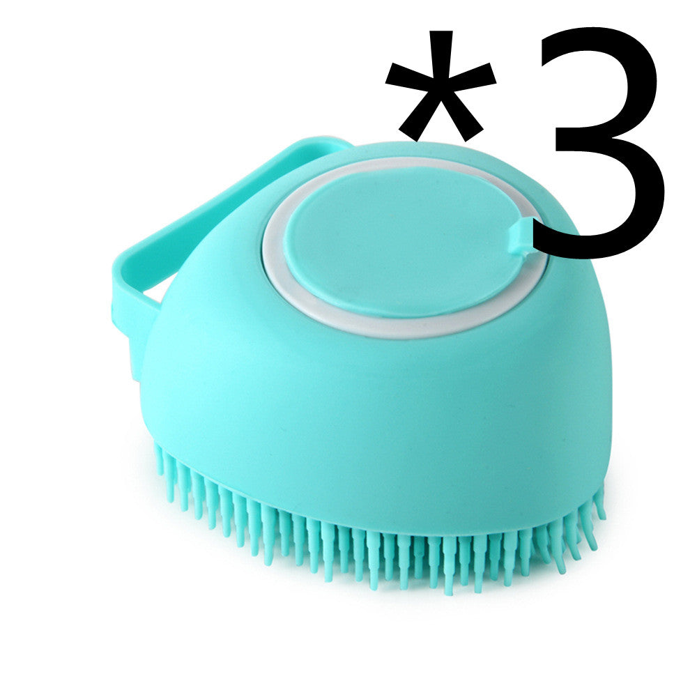 Silicone dog bath massage brush for pet grooming