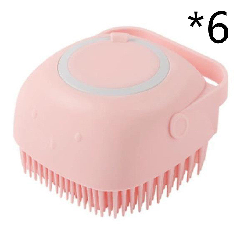 Silicone dog bath massage brush for pet grooming