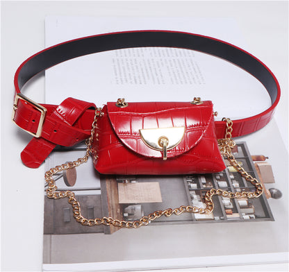 Detachable belt and chain pouch