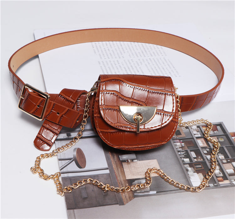 Detachable belt and chain pouch