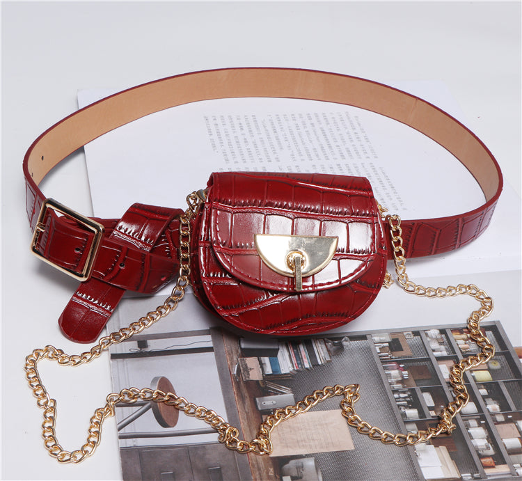 Detachable belt and chain pouch