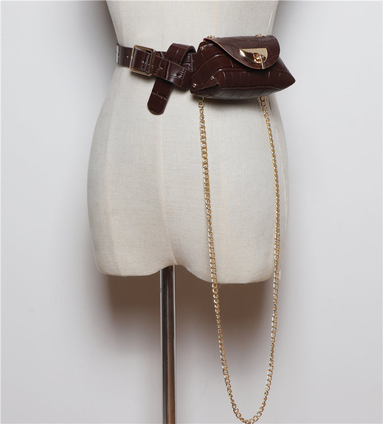 Detachable belt and chain pouch