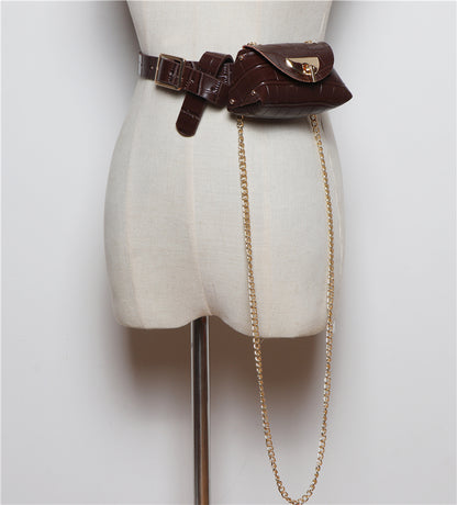 Detachable belt and chain pouch