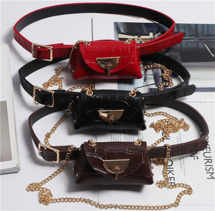 Detachable belt and chain pouch