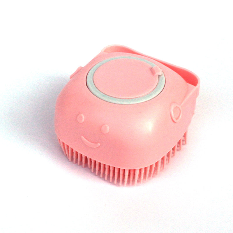 Silicone dog bath massage brush for pet grooming