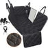  Dimensions chart for Bark Bliss hammock-style seat cover, showing compatibility with most standard vehicles and SUVs.