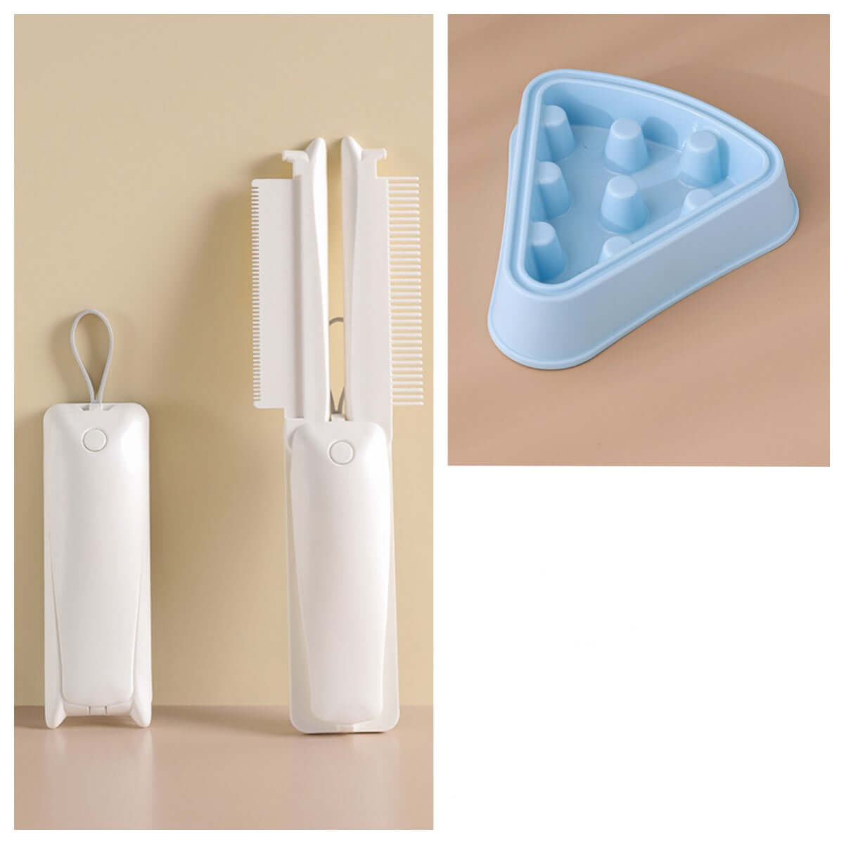 Bark Bliss Pet Groomer Hair Removal Brush – lightweight grooming tool for cats and dogs with soft teeth to remove loose fur and tangles.